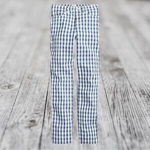 J. Crew ‘10” Vintage Straight Jean’ in Blue & White Gingham Size 27